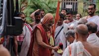HH Swamiji's arrival at SCM-Bangalore (9 July 2026) Picture Courtesy: Shri Chandrashekhar Padubidri